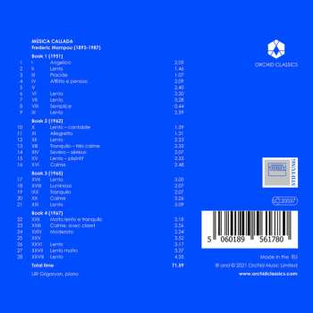 CD Frederic Mompou: Música Callada
