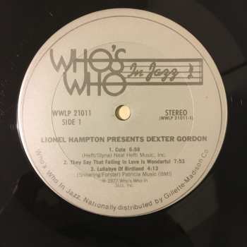 CD Dexter Gordon: Who's Who In Jazz Presents Lionel Hampton