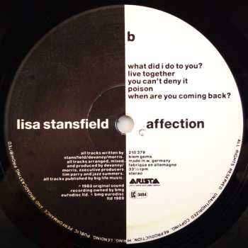 LP Lisa Stansfield: Affection