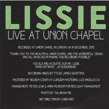 CD Lissie: Live At Union Chapel
