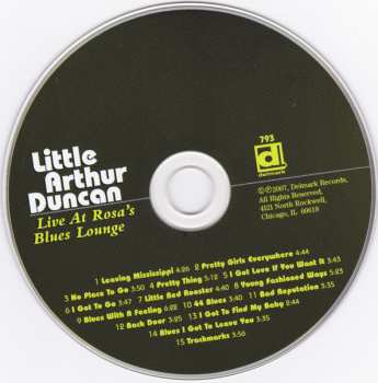 CD Little Arthur Duncan: Live At Rosa's Blues Lounge