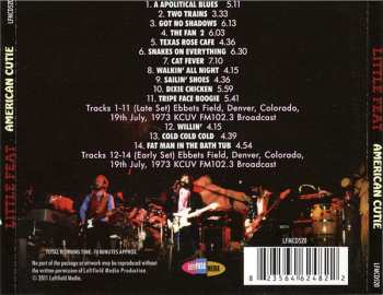 CD Little Feat: American Cutie (Ebbets Field, Denver, Colorado, 19th July 1973)