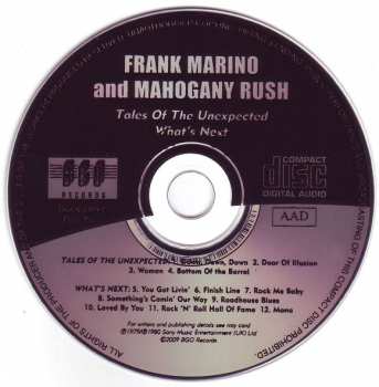 2CD Frank Marino: Live/Tales Of The Unexpected/What's Next