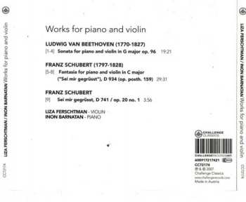 CD Liza Ferschtman: Schubert-Beethoven. Works For Piano And Violin