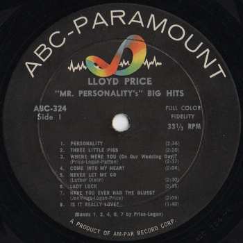 LP Lloyd Price: "Mr Personality's" 15 Hits