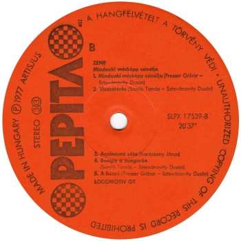 LP Locomotiv GT: Zene (Mindenki Másképp Csinálja)