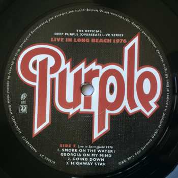 3LP Deep Purple: Long Beach 1976