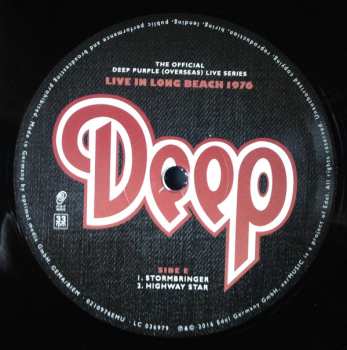 3LP Deep Purple: Long Beach 1976