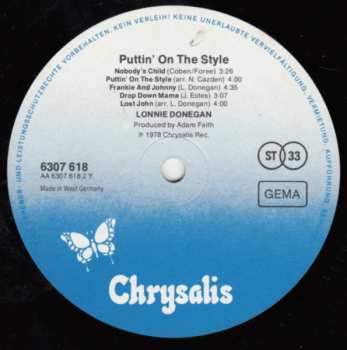 LP Lonnie Donegan: Puttin' On The Style