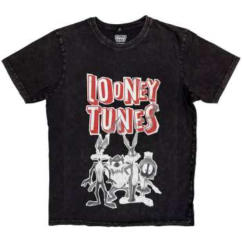 Merch Looney Tunes: Stone Wash Maglietta Characters Black & White