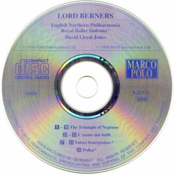 CD Lord Berners: The Triumph Of Neptune