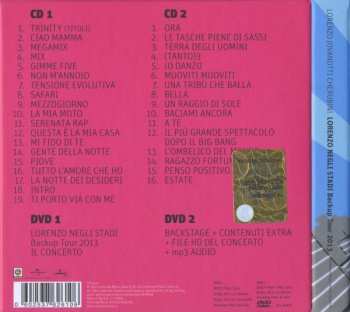 2CD/2DVD/Set di cofanetti Lorenzo Cherubini: Lorenzo Negli Stadi Backup Tour 2013