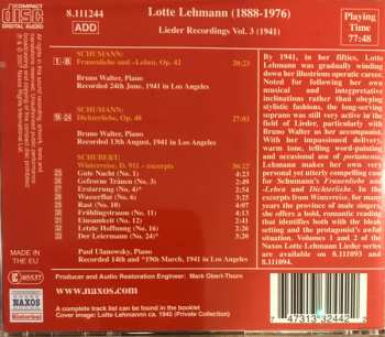 CD Lotte Lehmann: Lieder Recordings, Vol. 3 (1941)