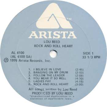 LP Lou Reed: Rock And Roll Heart