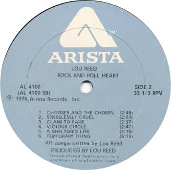 LP Lou Reed: Rock And Roll Heart
