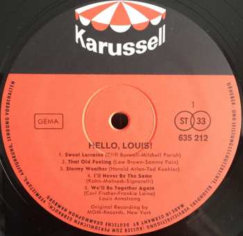 LP Louis Armstrong: Hello, Louis!
