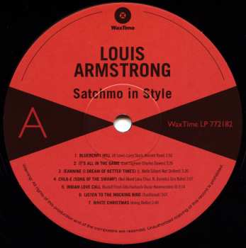 LP Louis Armstrong: Satchmo In Style LTD