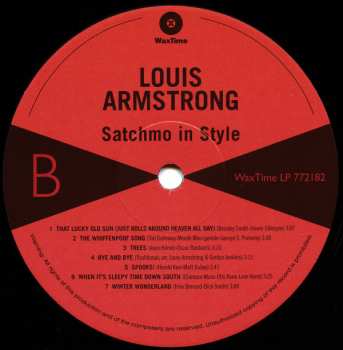 LP Louis Armstrong: Satchmo In Style LTD