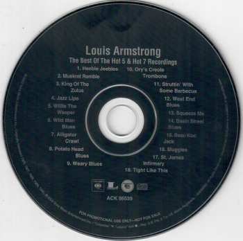 CD Louis Armstrong: The Best Of The Hot 5 & Hot 7 Recordings