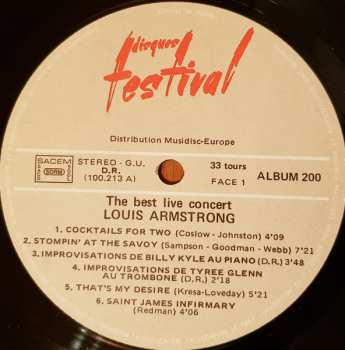 4LP/Set di cofanetti Louis Armstrong: The Two Greatest Concerts