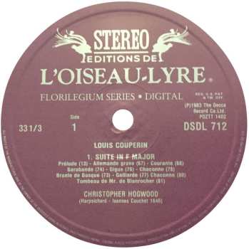 CD Louis Couperin: Couperin: Suites For Harpsichord