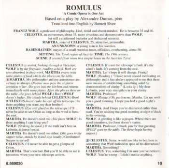 CD Louis Karchin: Romulus, A Comic Opera In One Act