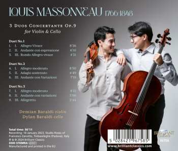 CD Louis Massonneau: 3 Duos Concertante Op.9
