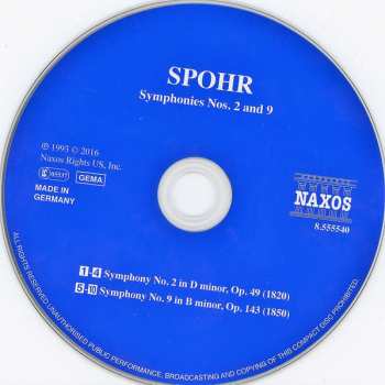 CD Louis Spohr: Symphonies Nos. 2 And 9