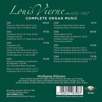 8CD/Set di cofanetti Louis Vierne: Complete Organ Music