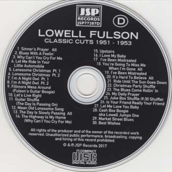 4CD/Set di cofanetti Lowell Fulson: Classic Cuts 1946-1953