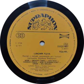 LP Lubomír Pleva: Lubomír Pleva A Jeho Foukací Harmonika