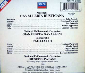 2CD/Set di cofanetti Luciano Pavarotti: Cavalleria Rusticana · Pagliacci