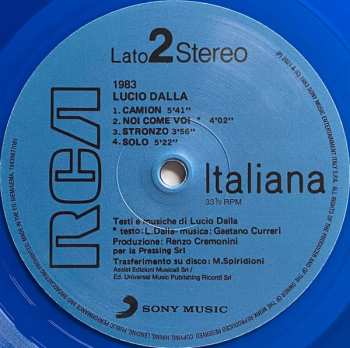 LP Lucio Dalla: 1983 LTD | NUM