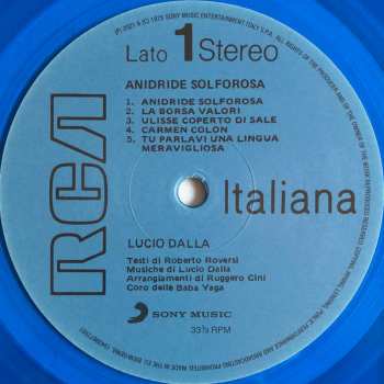 LP Lucio Dalla: Anidride Solforosa  CLR | LTD | NUM