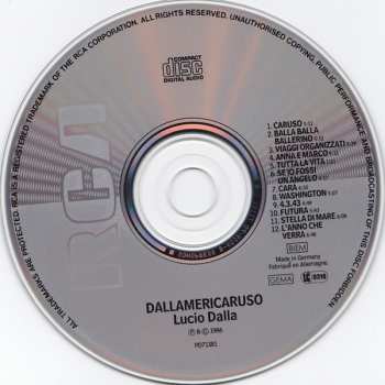 CD Lucio Dalla: Dallamericaruso