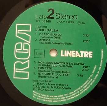 LP Lucio Dalla: Il Primo Lucio Dalla