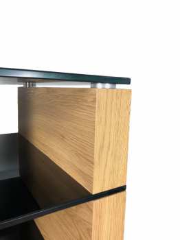  Ludic - Vanir Audiorack Oak + Black Glass
