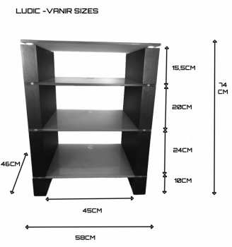 Ludic - Vanir Audiorack Oak + Black Glass