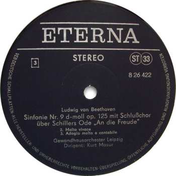 2LP Ludwig van Beethoven: Sinfonie Nr. 9 D-moll Op. 125 (Mit Schlußchor Über Schillers Ode »An Die Freude«) / Sinfonie Nr. 2 D-dur Op. 36 