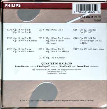 10CD/Set di cofanetti Ludwig van Beethoven: Complete String Quartets = Die Streichquartette - Les Quatuors À Cordes