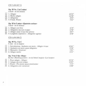 10CD/Set di cofanetti Ludwig van Beethoven: Complete String Quartets = Die Streichquartette - Les Quatuors À Cordes
