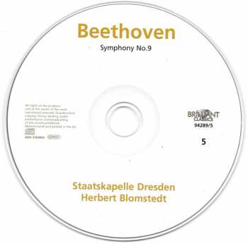 5CD/Set di cofanetti Ludwig van Beethoven: IX Symphonies