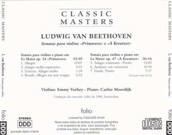 CD Ludwig van Beethoven: Sonatas Para Violino "Primavera" E "A Kreutzer"