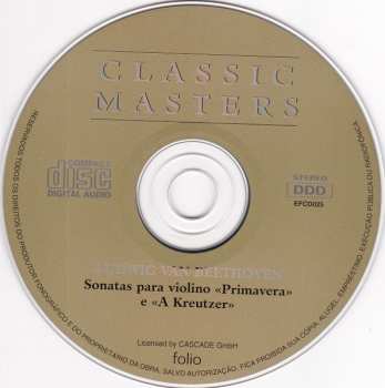 CD Ludwig van Beethoven: Sonatas Para Violino "Primavera" E "A Kreutzer"