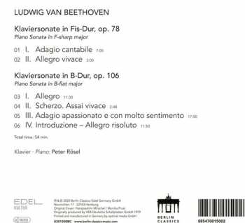 CD Ludwig van Beethoven: Klaviersonaten B-dur Op. 106 "Hammerklavier", Fis-Dur Op. 78