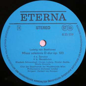 2LP Ludwig van Beethoven: Missa Solemnis D-dur Op. 123