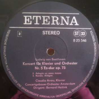 LP Ludwig van Beethoven: Konzert Für Klavier Und Orchester Nr. 5 Es-dur Op. 73