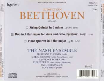 CD Ludwig van Beethoven: Piano Quartet, Op 16 • String Quintet, Op 104 • 'Eyeglass' Duo For Viola And Cello