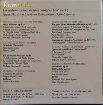 10CD/Set di cofanetti Robert Schumann: Romantic: Les Maîtres Du Romantisme Européen (XIXe Siècle)