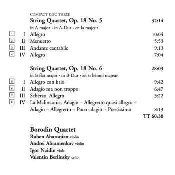 3CD Ludwig van Beethoven: String Quartets Complete Opus 18 Volume 6